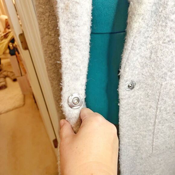 Vince Merino Wool Alpaca Brushed Shawl Knit Sweater Cardigan Oversized Coat - Picture 6 of 14